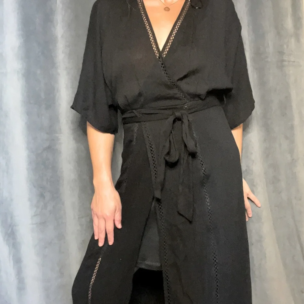 Favlux Semi Sheer Kimono Style Maxi Dress - Picture 2 of 4